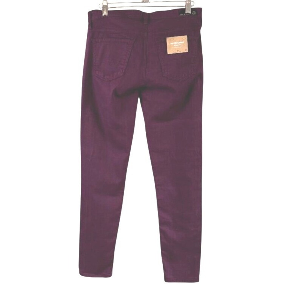 NEW AG Adriano Goldschmied Burgundy Slim Straight‎ The Stevie Ankle Size 27 - Picture 3 of 13